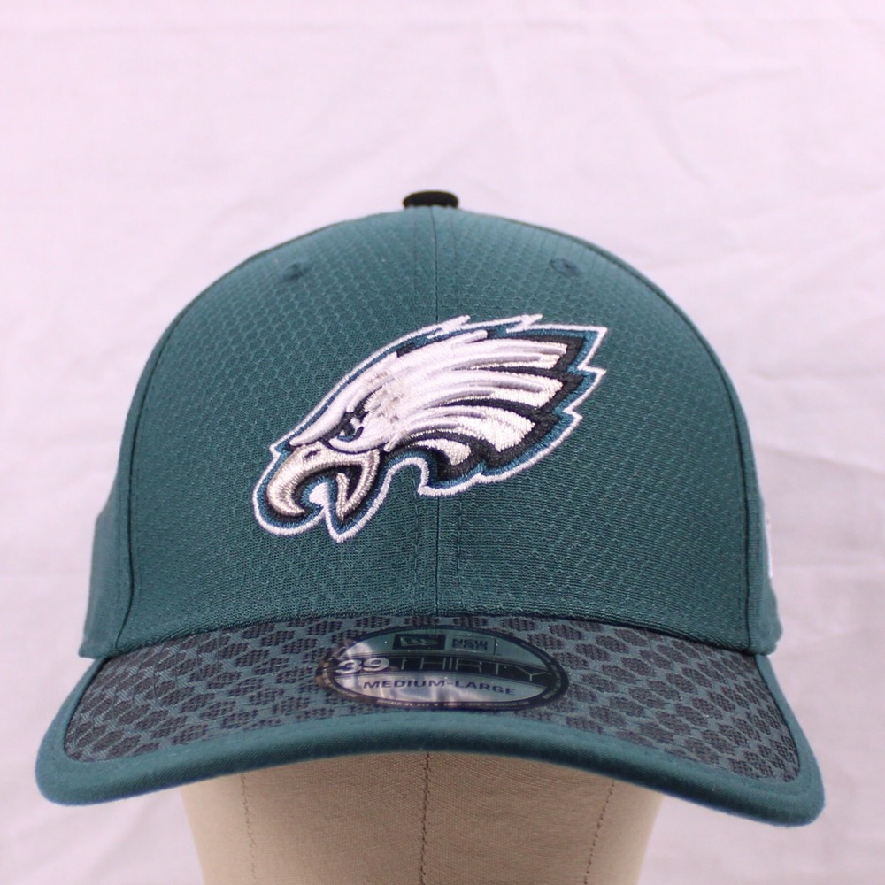 New Era Mens Philadelphia Eagles‎ 39THIRTY M/L Sideline Hat Gorpcore Green Cap